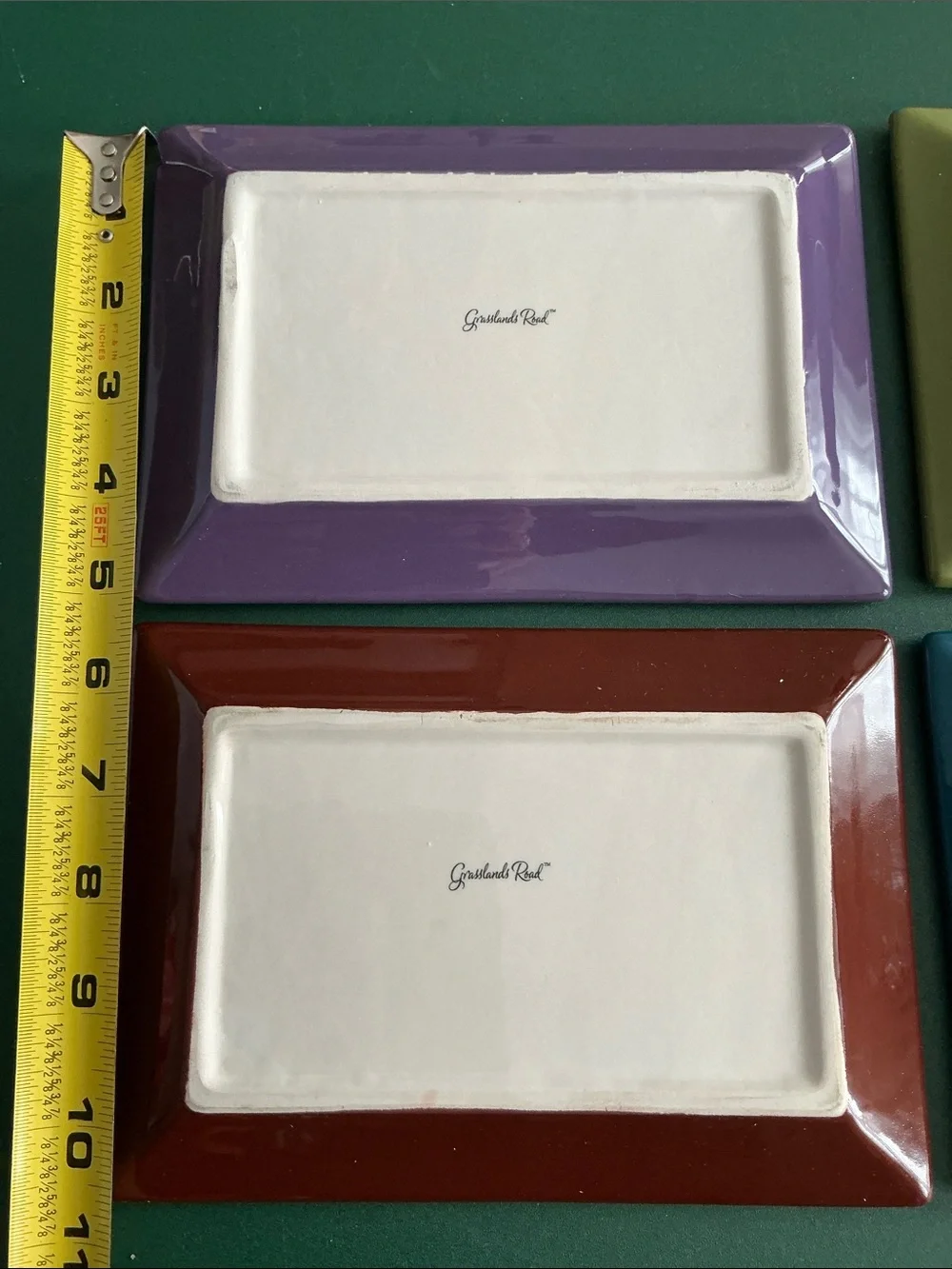 Four Grasslands Road wine-themed appetizer plates, vintage-style wine labels